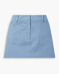 Anna Quan Shana cotton-blend twill mini skirt - Blue Blue