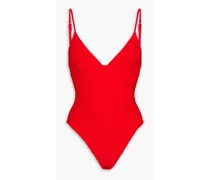 Ribbed swimsuit - Red