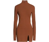 Stretch-knit mini dress - Brown