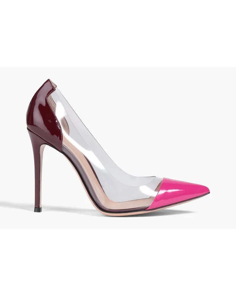 Plexi 105 perforated patent-leather and PVC pumps - Pink
