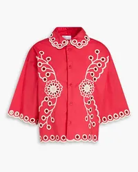 RED Valentino Broderie anglaise cotton shirt - Orange Orange