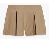 Pleated crepe shorts - Neutral