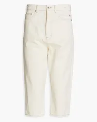 Rick Owens Cropped tapered denim jeans - White White