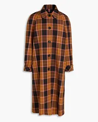 Paul Smith Checked twill coat - Black Black