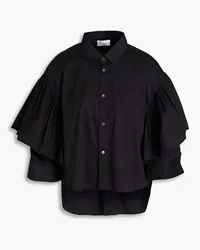 RED Valentino Cotton-blend poplin shirt - Black Black