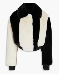 ROTATE Birger Christensen Two-tone faux shearling jacket - Black Black