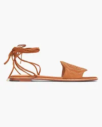 Maje Studded suede sandals - Brown Brown