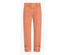 High-rise tapered jeans - Orange