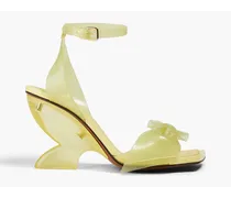 Bow-detailed PVC sandals - Green