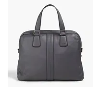 Pebbled-leather briefcase - Gray