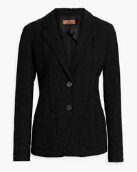 Missoni Crochet-knit cotton-blend blazer - Black Black