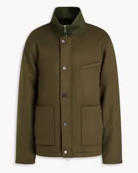 Officine Generale Hiro brushed wool-felt jacket - Green Green