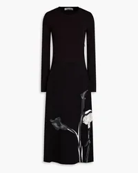 Valentino Garavani Intarsia-knit midi dress - Black Black