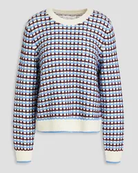 Chinti & Parker Jacquard-knit wool and cashmere-blend sweater - White White