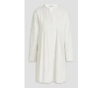 Pleated ottoman mini dress - White