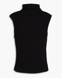 Enza Costa Ribbed-knit turtleneck top - Black Black