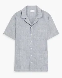 Onia Striped linen-blend shirt - Blue Blue