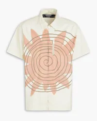 Jacquemus Printed cotton-poplin shirt - White White