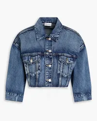 RED Valentino Cropped denim jacket - Blue Blue