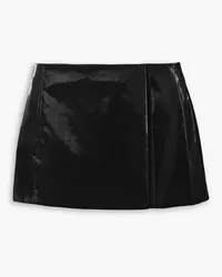 McQ Vinyl mini wrap skirt - Black Black