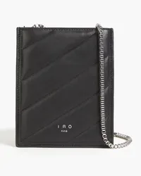 IRO Quilted leather phone pouch - Black Black