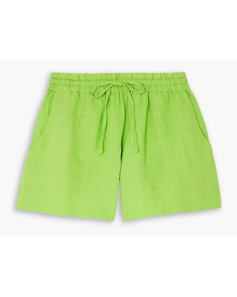 APIECE APART Trail linen shorts - Green Green