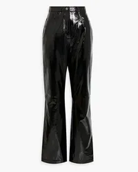 MUUBAA Betty patent-leather wide-leg pants - Black Black