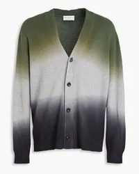 Officine Generale Dégradé wool and cashmere-blend cardigan - Green Green