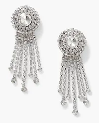 Alessandra Rich Silver-tone crystal clip earrings - Metallic Metallic