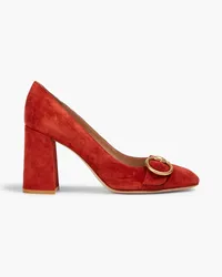 Gianvito Rossi Buckled suede pumps - Red Red