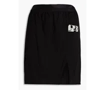 Printed cotton-jersey mini skirt - Black