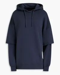 ROTATE Birger Christensen Oversized printed cotton-fleece hoodie - Blue Blue