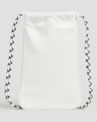 Zimmermann Embroidered leather shoulder bag - White White