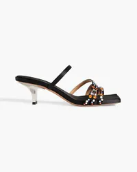 Marni Melrose crystal-embellished satin mules - Black Black