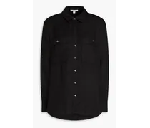 Lyocell and linen-blend shirt - Black
