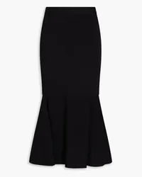 Valentino Garavani Fluted stretch-knit midi skirt - Black Black