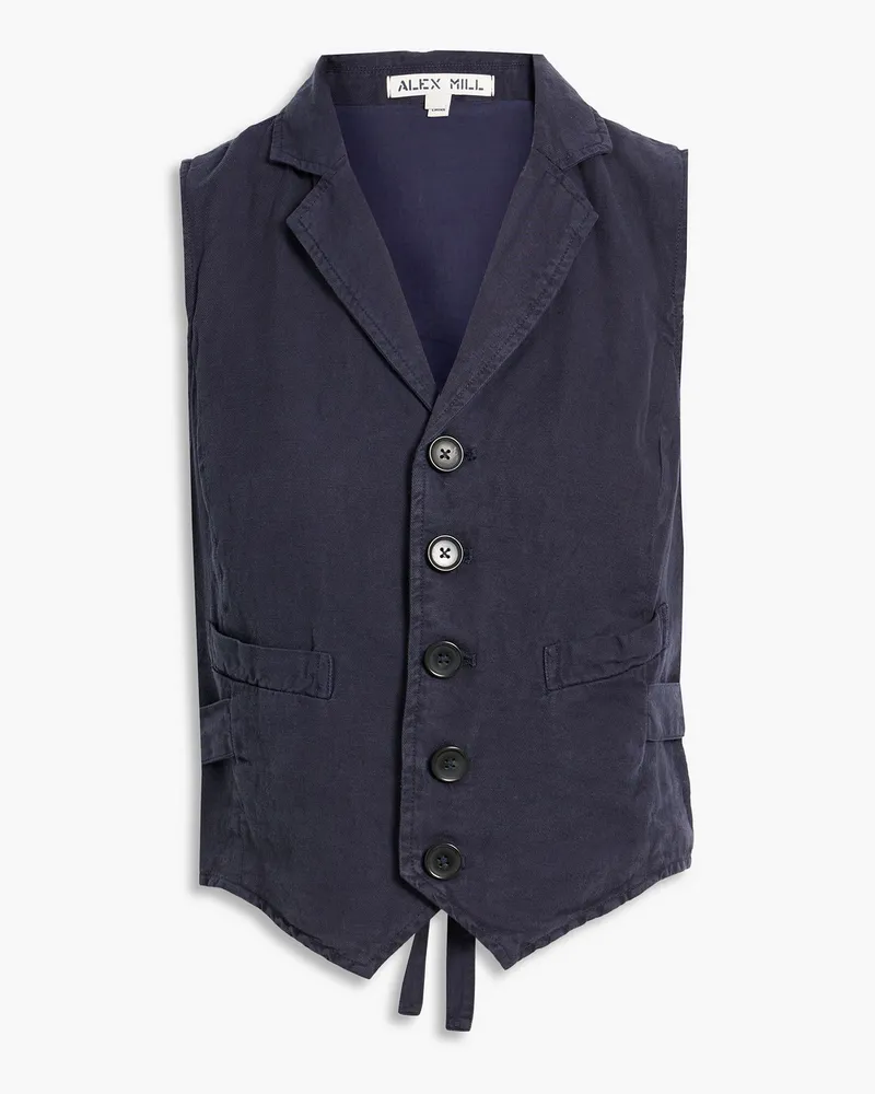 Alex Mill Non-Suit linen, Tencel™ and cotton-blend twill vest - Blue Blue