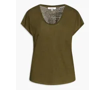 Linen-jersey T-shirt - Green