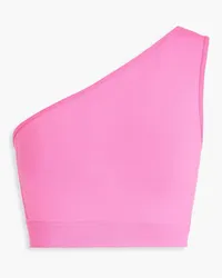 Rick Owens One-shoulder cropped stretch-knit top - Pink Pink