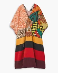 Etro Printed wool-blend poncho - Multicolor Multicolor