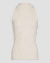 Autumn Cashmere Ribbed cotton turtleneck top - White White