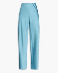 Vince Crinkled-satin wide-leg pants - Blue Blue