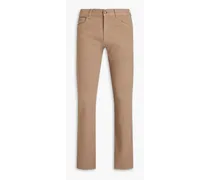 Stretch-cotton twill pants - Neutral