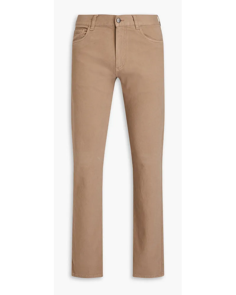 Canali Stretch-cotton twill pants - Neutral Neutral