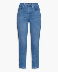 Frame Denim Le Sylvie cropped high-rise straight-leg jeans - Blue Blue