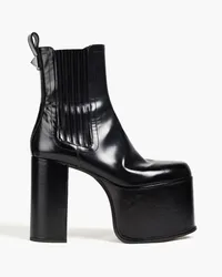 Valentino Garavani Roman Stud leather platform ankle boots - Black Black