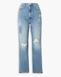 Mother Study Hover high-rise straight-leg jeans - Blue Blue