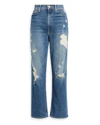 Mother Study Hover high-rise straight-leg jeans - Blue Blue