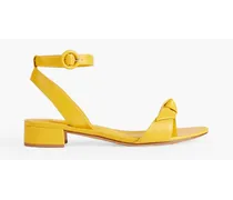 Clarita 30 bow-embellished leather sandals - Yellow