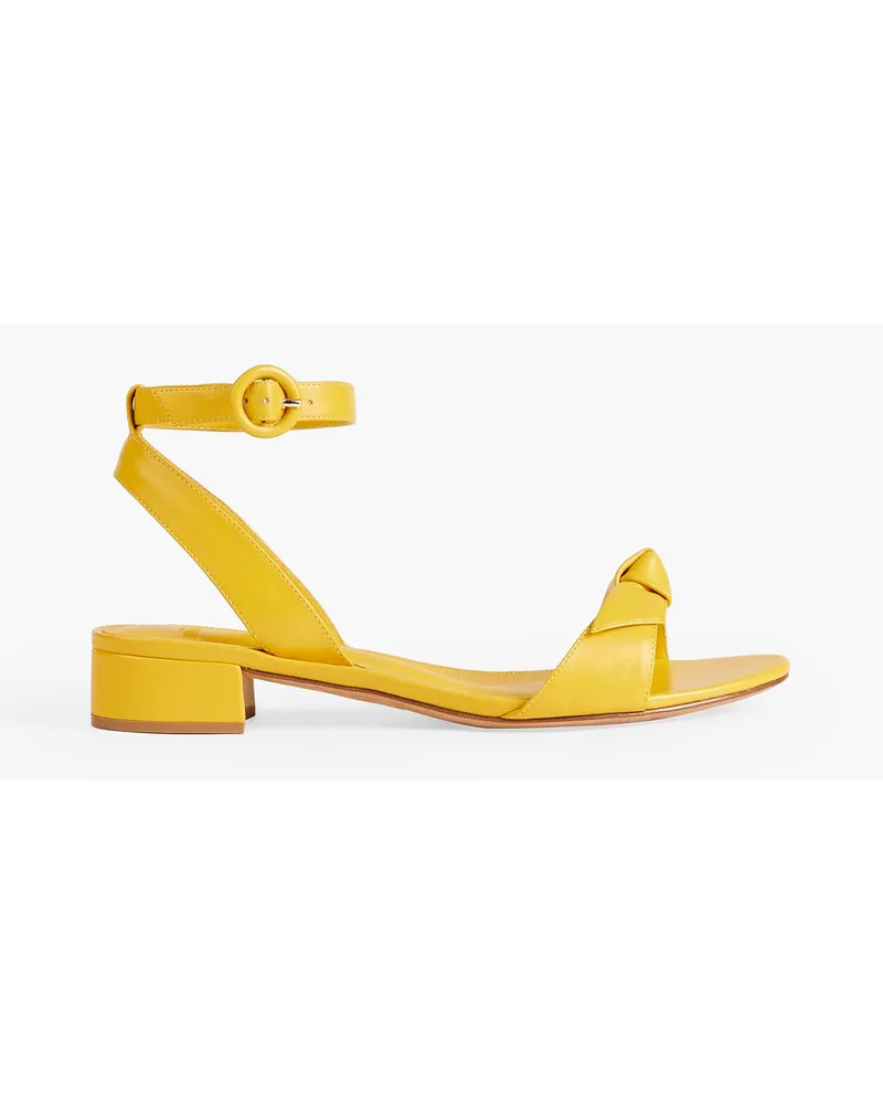 Alexandre Birman Clarita 30 bow-embellished leather sandals - Yellow Yellow